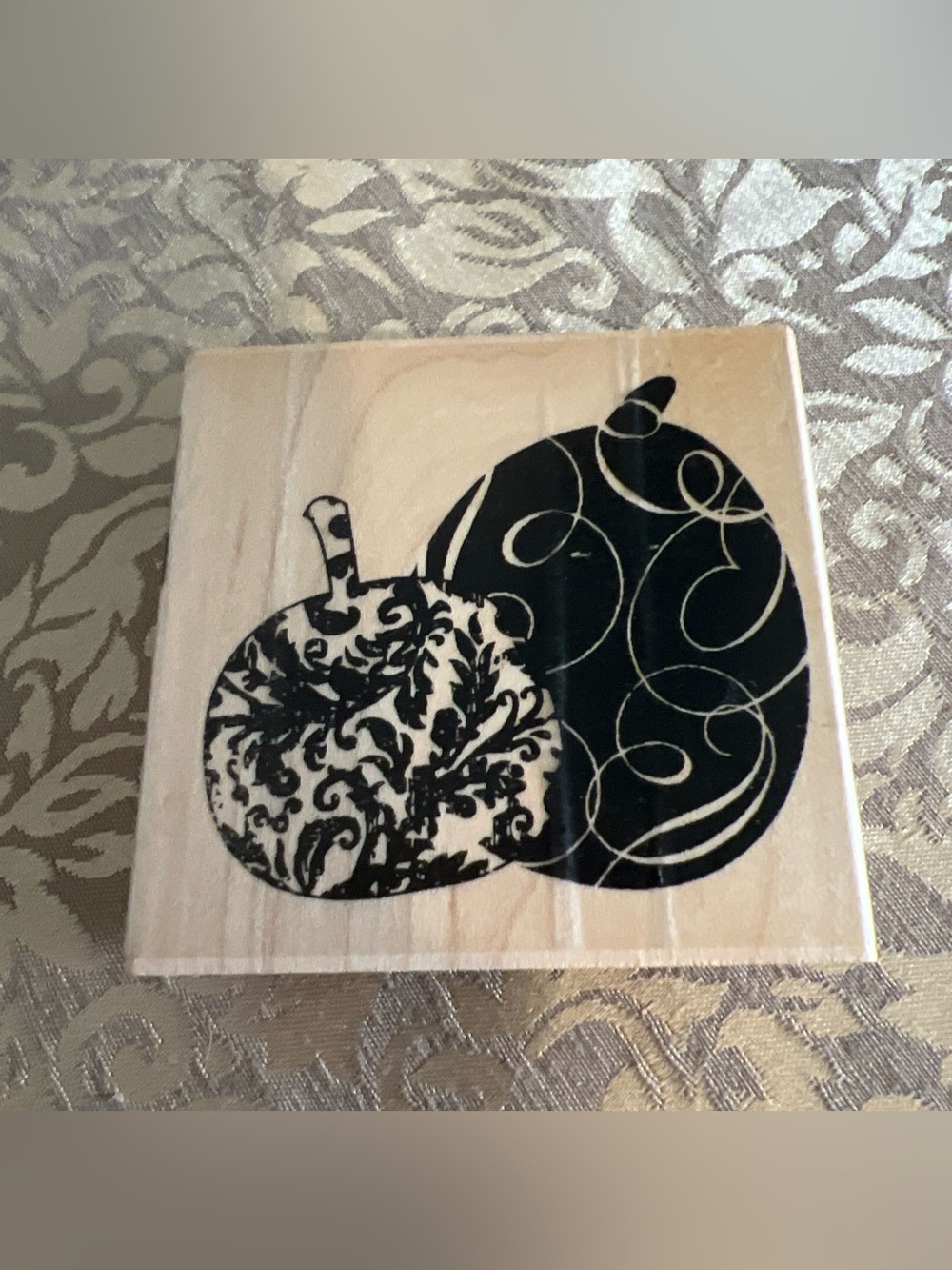 Hampton Arts Pumpkins Rubber Stamp Paisley Fall Craft Creative Harvest
